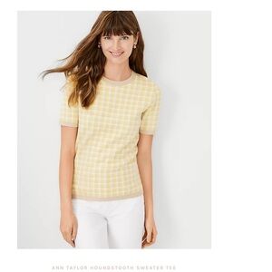 Ann Taylor Houndstooth Sweater Tee Size Medium